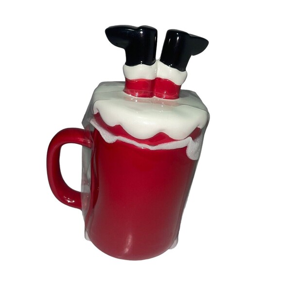 Rae Dunn HO HO HO Santa Claus Mug Leg Topper Red LL Christmas Holiday NEW 2022 - Picture 3 of 6